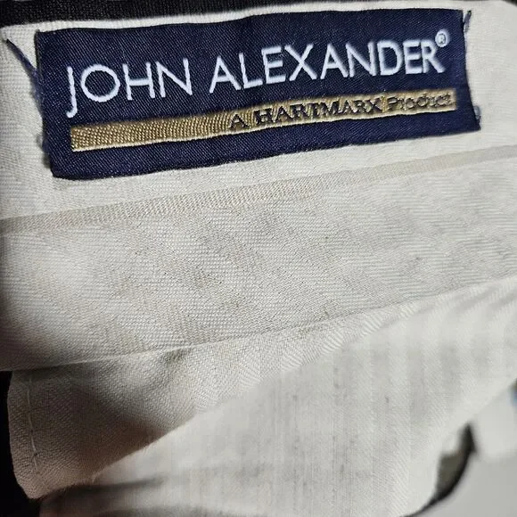 Vintage John Alexander Black‎ Pleated Dress Slacks - Picture 4 of 4